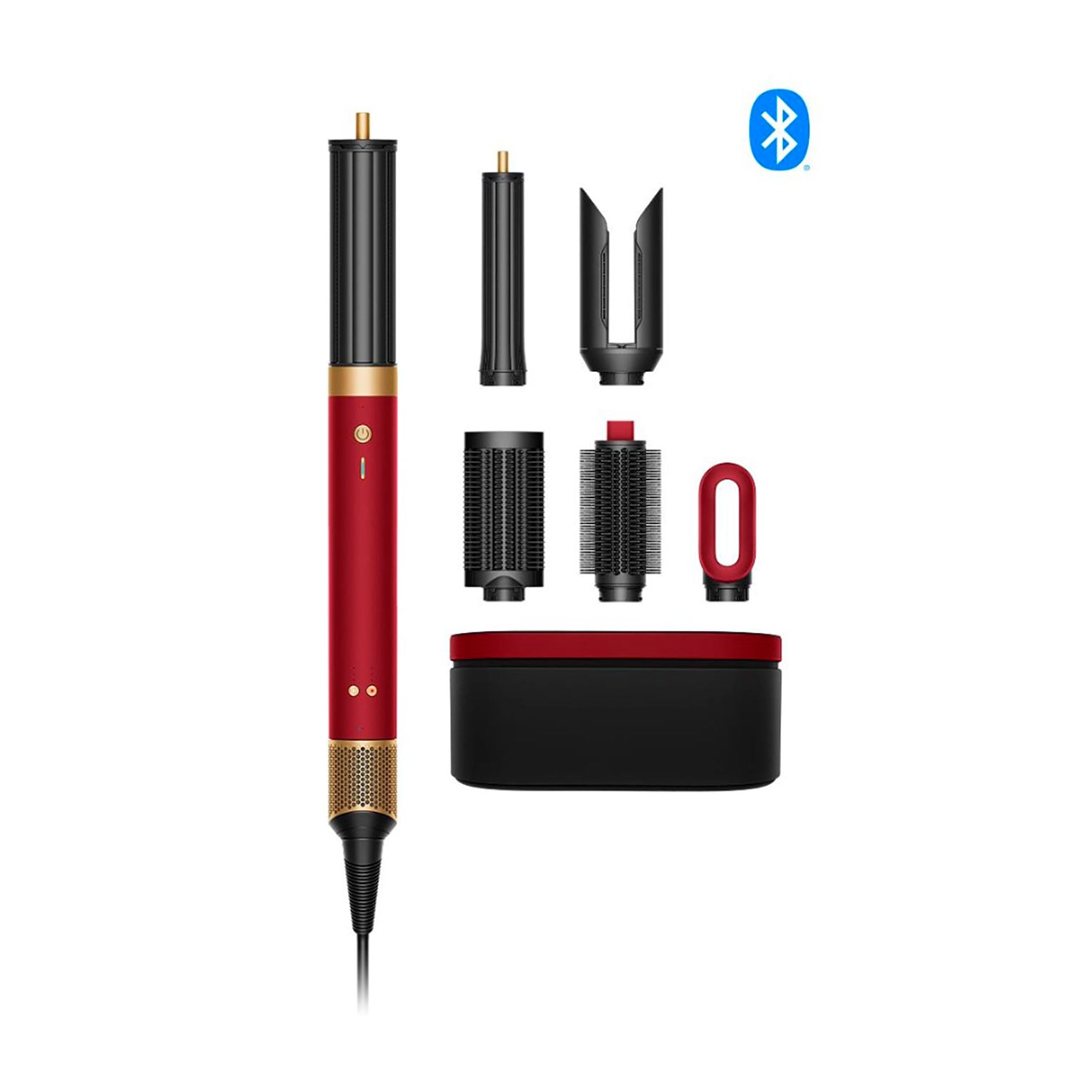 Стайлер для волосся Dyson Airwrap HS09 Co-anda2x Multi Hair Styler Straight + Wavy Ceramic, Red Velvet/Gold (176955-01)